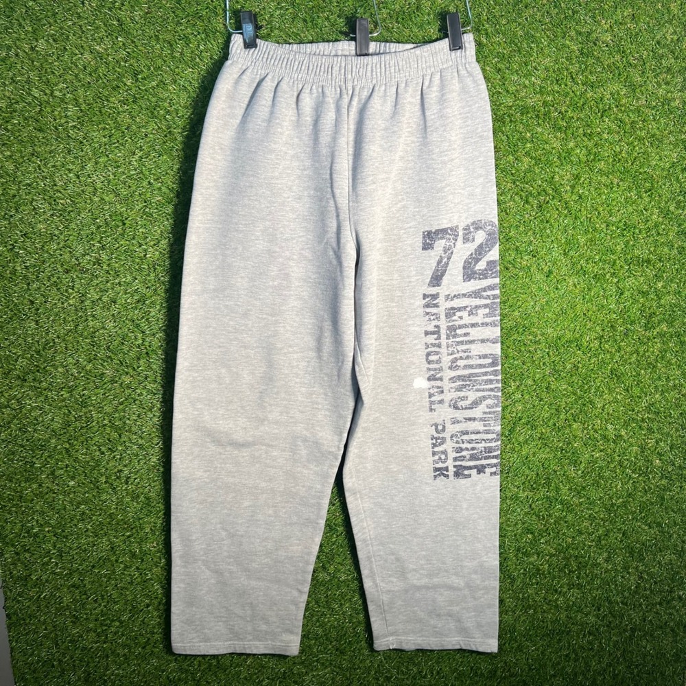 Prairie Mountain Yellowstone National Park‎ Sweatpants Gray Graphic Small